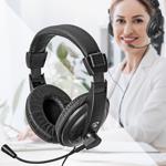 Over-Ear PC-Headset - Klappbares Mikrofon für Online-Meetings, Skype & Gaming...