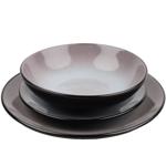 Modernes Design-Geschirr-Set aus hochwertigem Steingut, 18-teilig, in stilvol...