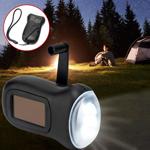 Praktische LED-Dynamo-Taschenlampe mit Handkurbel und Solarpanel, 3 High Powe...