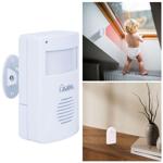 Funk-Durchgangsmelder mit PIR-Sensor, 8m, Batterie. Klingel-Alarm. Kabelloser...