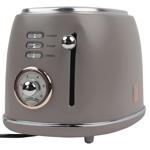 Edler Aluminium Design Toaster, taupe matt, starke 850W – 6 Röststufen, nosta...