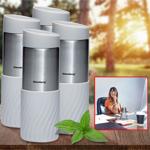 4er-Set Thermobecher - doppelwandiger Edelstahl-Isolierbecher 420ml hellgrau ...