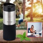 Thermos Isolierbecher 420ml schwarz - Doppelwandiger Edelstahl Trinkbecher fü...
