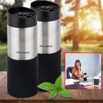 2er-Set Doppelwandiger Thermobecher 420ml - Hält Getränke lange warm/kühl, au...