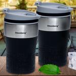 2er-Set Doppelwandiger Thermobecher - 280ml, schwarz, Edelstahl - Auslaufsich...