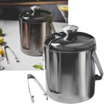 Doppelwandiger Eiseimer Edelstahl mit Zange – Hält Eiswürfel lange kristallkl...