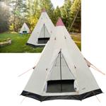 Robustes 3-Personen Tipi-Zelt, Ø 2,5m, wasserabweisend, weiss-schwarz. Leicht...
