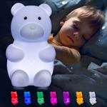 Nachtlicht Basti der Bär - LED Baby-Lampe mit RGB-Farbwechsel & Touch-Steueru...