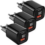 3er-Set Leistungsstarkes USB Netzteil Dual Port, USB-C und USB-A, 33 Watt Sch...