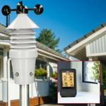 Profi-Wetterstation mit LCD-Display: Aussenmessstation mit Hitzeindex, Taupun...