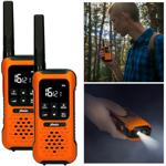 Extrem robuste Outdoor Walkie-Talkies (2er-Set), IPX7, 10km Reichweite, Tasch...