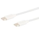 Schnellladekabel USB-C auf USB-C, weiss, 0,5 m