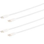 2er-Set Schnellladekabel USB-C, weiss, 0,5 m