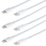 3er-Set Schnellladekabel USB-C auf Lightning, weiss, 0,5 m, bis 480Mbit/s, Qu...