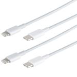 2er-Set Ultra-schnelles iPhone Ladekabel: USB-C auf Lightning, 1 Meter, Weiss...