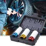 Steckschlüssel-Set 3tlg - 17/19/21mm Radmuttern farbcodiert - schützt Felgen ...