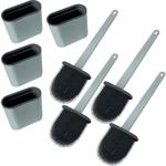4er-Set WC-Silikonbürste anthrazit - flexible & strapazierfähige Borsten für ...