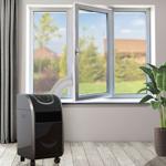 Fenster-Abdichtung für mobile Klima-Geräte oder Abluft Wäschetrockner, Fenste...