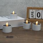 8er-Set Solar-LED-Teelichter – wetterfest (IP44), mit Dämmerungssensor & warm...