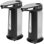 2er-Set Berührungsloser Seifenspender (Infrarot): 400ml, ABS-Chrom, edel - Au...