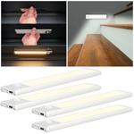 4er-Set praktische Akku LED-Lichtleiste mit Bewegungssensor, 20,5 cm, Alumini...