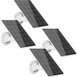 4er-Set Effizientes 3W Solarpanel mit USB-C Anschluss, IP65 Schutz, für Akku ...