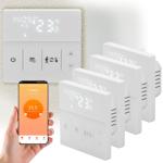 4er WLAN-Thermostat-Set für Fussbodenheizung - App- & Sprachsteuerung (Alexa/...