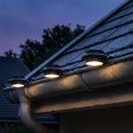 Solar-Dachrinnenleuchte 3er-Set - Dämmerungssensor, 3 helle LEDs, akkubetrieb...