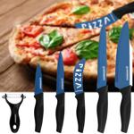 Edles Messer-Set 6-tlg. mit Keramikschäler - ultrascharfe Edelstahlklingen - ...