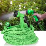 Flexibler Gartenschlauch mit Brause: 2,5 bis 7,5m, 7 Bewässerungsarten, Schne...