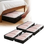 4er-Set Unterbettkommode mit Sichtfenster & Handgriff – extra Stauraum für Be...