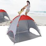 Strandzelt für 2-3 Personen, inkl. Heringen & Zeltseilen, UV Schutz 50+, rot/...