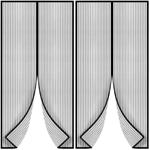 2er-Set Magnetischer Insektenschutz-Türvorhang, 210x100cm – Schutz vor Fliege...