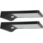2er-Set Solar Aussenwandleuchte - Bewegungssensor & Dimm-Modus - IP44 wetterf...