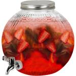 Stilvoller Glas-Getränkespender, Kugelform, 5,5 Liter, mit Zapfhahn & Deckel ...