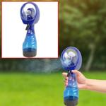 Handventilator mit Sprühfunktion (300ml, batteriebetrieben): blau/schwarz - P...