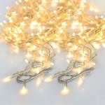 2er-Set LED Lichterkette - warmweisses Licht für Garten & Terrasse - 8 Leucht...