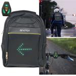 LED Blinker-Rucksack: Leuchtende Pfeile, sicher, schwarz, mit Notebook-Fach &...