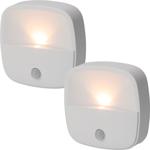 2er-Set LED Nachtlicht mit Bewegungsmelder, selbstklebend, batteriebetrieben