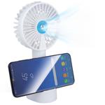 Sprühventilator mit Handyhalter - Hand-Ventilator, Akkubetrieb & USB-Aufladun...