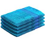 4er-Set Waschhandschuhe aus 100% Baumwolle - saugstark & strapazierfähig, wei...