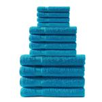 Handtuchset 12-teilig - 4 Gäste-, 4 Hand- & 4 Badetücher aus 100% Baumwolle, ...