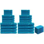 Handtuchset 32-teilig, türkis – 100% Baumwolle (500g/m²), saugstark & schnell...