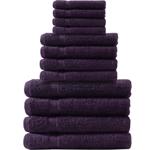 Handtuchset 12-teilig - luxuriöse Baumwollqualität, kuschelweich & saugstark ...