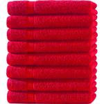 8er-Set Gästetücher Rot 30x50 cm - 100% luxuriöse Baumwolle, kuschelweich & s...