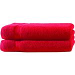 2er-Set Luxus Duschtücher 70x140cm Rot - Flauschig & Saugstark - 100% Baumwol...