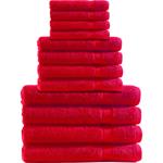 Handtuchset 12-teilig - 4 Gäste-, 4 Hand- & 4 Badetücher - 100% Baumwolle 500...