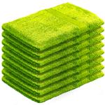 8er-Set Waschhandschuhe aus 100% Baumwolle apfelgrün - Flauschig weich, sehr ...