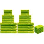 32-teiliges Handtuch-Set Frottee apfelgrün - 8 Gäste-, Hand-, Dusch-, Waschla...