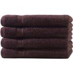 4er-Set Gästetücher Braun - 100% luxuriöse Baumwolle, 30x50 cm, OEKO-TEX Stan...